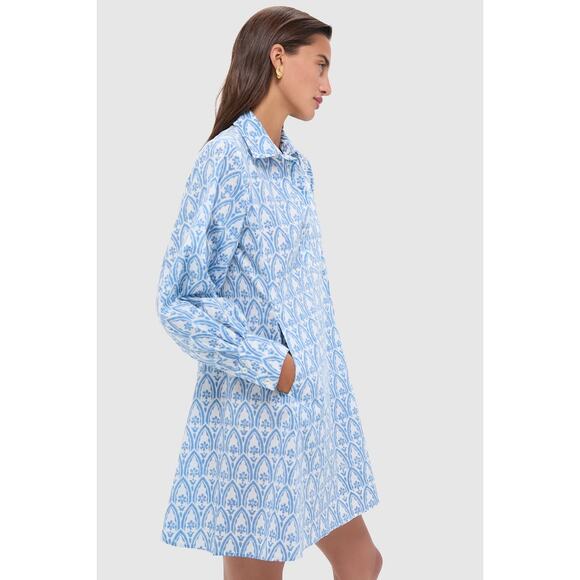 RO'S GARDEN Light Blue Taormina Chloe Short Dress M NWT Retail $195 - Picture 4 of 6